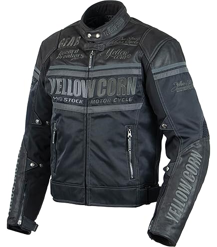 Amazon | [Yellow Corn] バイクジャケット NJ-5306 メンズ BK LL